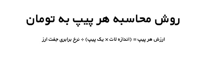 روش محاسبه هر پیپ به تومان